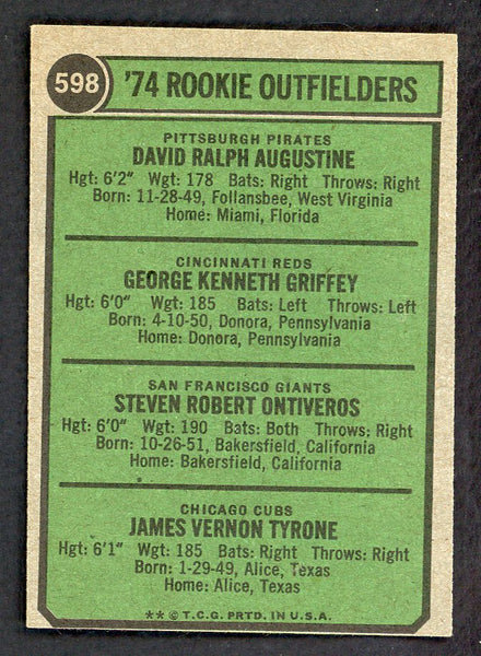 1974 Topps Baseball #598 Ken Griffey Reds EX-MT 546671