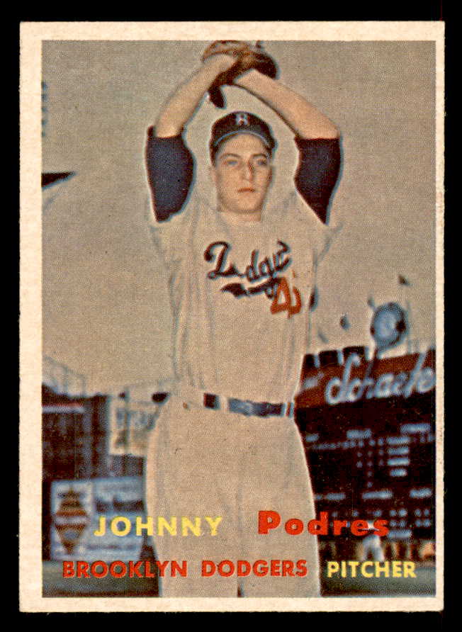 1957 Topps Baseball #277 Johnny Podres Dodgers EX-MT 546701