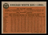1962 Topps Baseball #113 Chicago White Sox Team VG-EX 546704