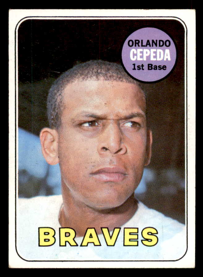 1969 Topps Baseball #385 Orlando Cepeda Braves EX 546724