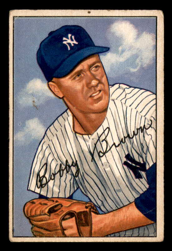1952 Bowman Baseball #105 Bobby Brown Yankees VG 546735