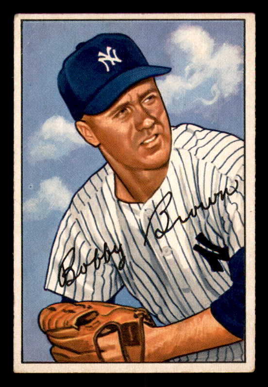 1952 Bowman Baseball #105 Bobby Brown Yankees EX 546736