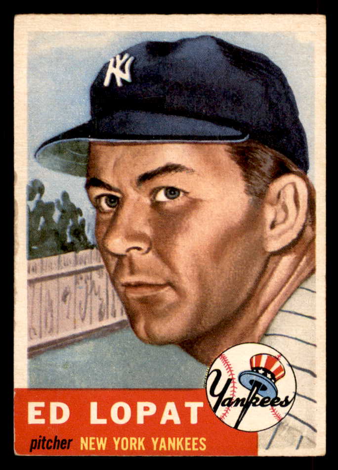 1953 Topps Baseball #087 Eddie Lopat Yankees VG-EX 546741