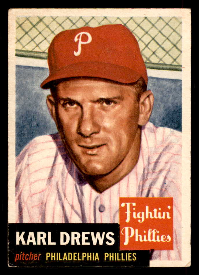 1953 Topps Baseball #059 Karl Drews Phillies VG-EX 546750