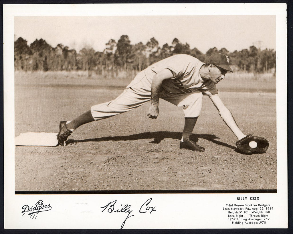 1953 Dixie Lid Premium Billy Cox Dodgers EX-MT 546765