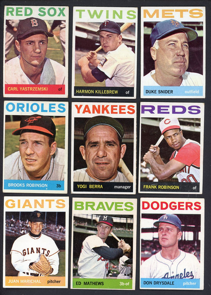 1964 Topps Set Lot 550 Diff VG-EX Berra Killebrew Yastrzemski 546778