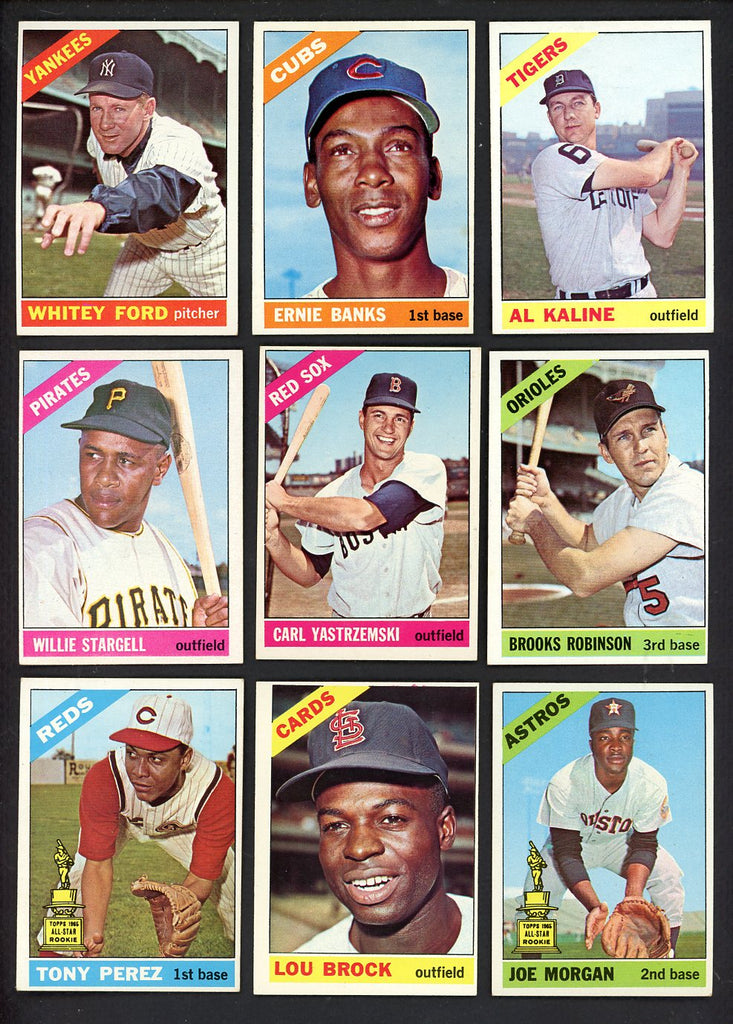 1966 Topps Set Lot 397 Diff EX-MT Ford Banks Kaline Brock 546781