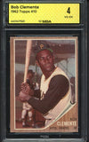 1962 Topps Baseball #010 Roberto Clemente Pirates MBA 4 VG-EX 546789