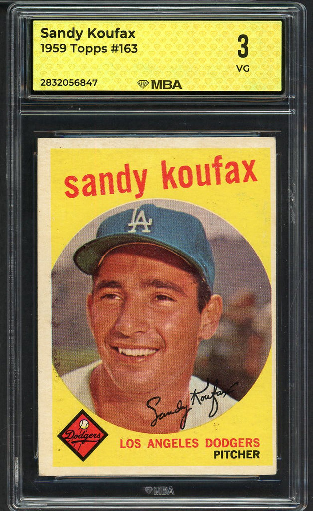 1959 Topps Baseball #163 Sandy Koufax Dodgers MBA 3 VG 546795