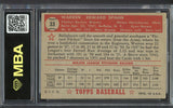 1952 Topps Baseball #033 Warren Spahn Braves MBA 4 VG-EX Red 546800