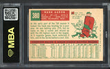 1959 Topps Baseball #380 Hank Aaron Braves MBA 3 VG 546809