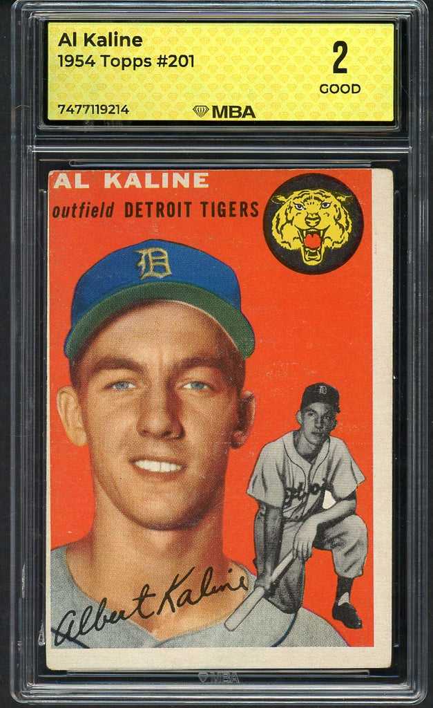 1954 Topps Baseball #201 Al Kaline Tigers MBA 2 GD 546814