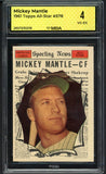 1961 Topps Baseball #578 Mickey Mantle A.S. Yankees MBA 4 VG-EX 546819