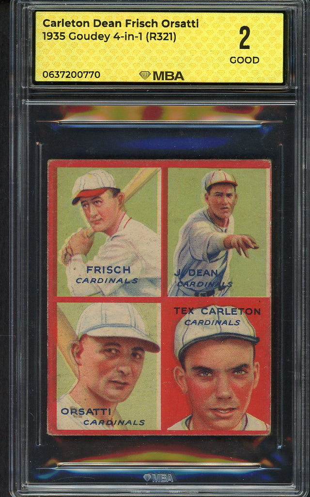 1935 Goudey #001A Dizzy Dean Cardinals MBA 2 GD 546820