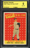 1958 Topps Baseball #487 Mickey Mantle A.S. Yankees MBA 6 EX-MT 546824