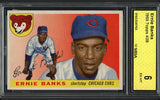 1955 Topps Baseball #028 Ernie Banks Cubs MBA 6 EX-MT 546829