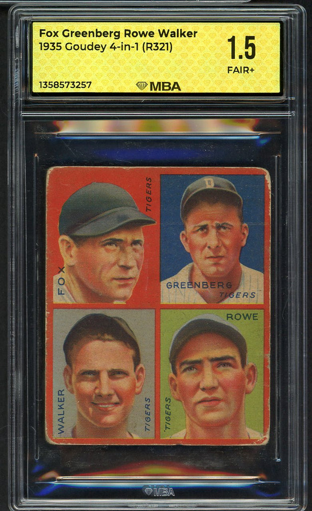 1935 Goudey #008F Hank Greenberg Tigers MBA 1.5 FR+ 546831