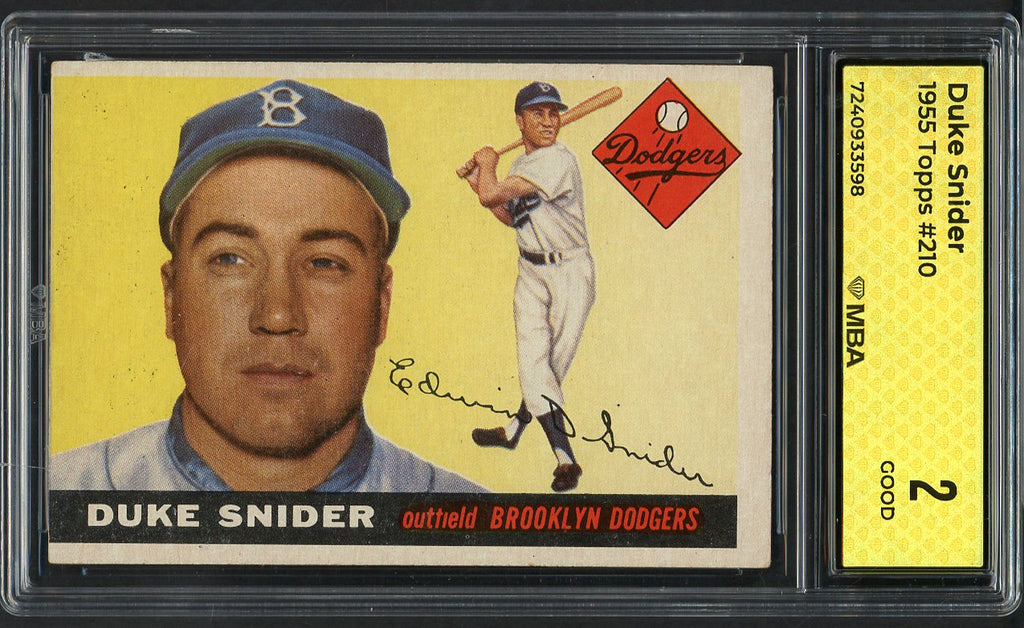 1955 Topps Baseball #210 Duke Snider Dodgers MBA 2 GD 546838