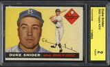 1955 Topps Baseball #210 Duke Snider Dodgers MBA 2 GD 546838