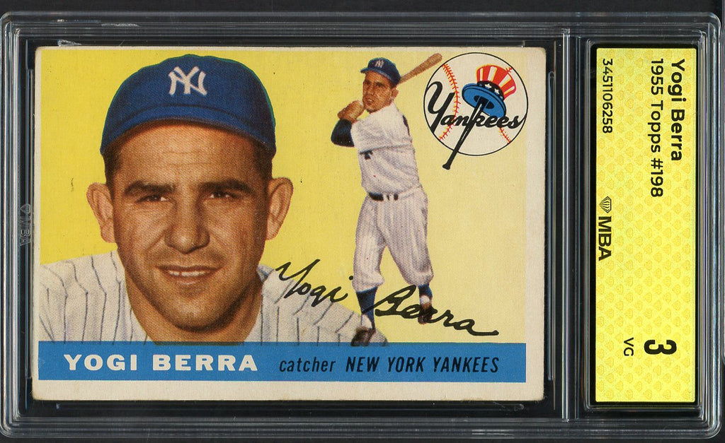 1955 Topps Baseball #198 Yogi Berra Yankees MBA 3 VG 546846