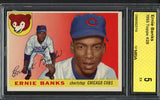 1955 Topps Baseball #028 Ernie Banks Cubs MBA 5 EX 546856