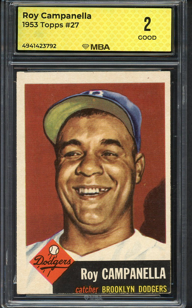 1953 Topps Baseball #027 Roy Campanella Dodgers MBA 2 GD 546864