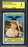 1959 Topps Baseball #564 Mickey Mantle A.S. Yankees MBA 4 VG-EX 546866