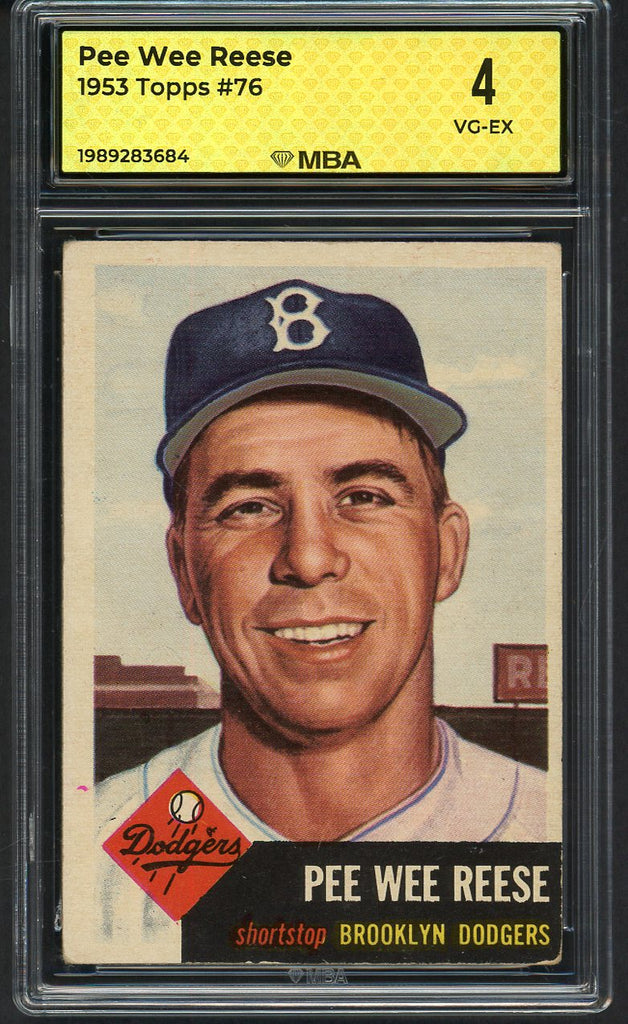1953 Topps Baseball #076 Pee Wee Reese Dodgers MBA 4 VG-EX 546867