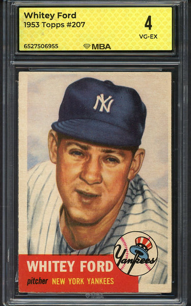 1953 Topps Baseball #207 Whitey Ford Yankees MBA 4 VG-EX 546868