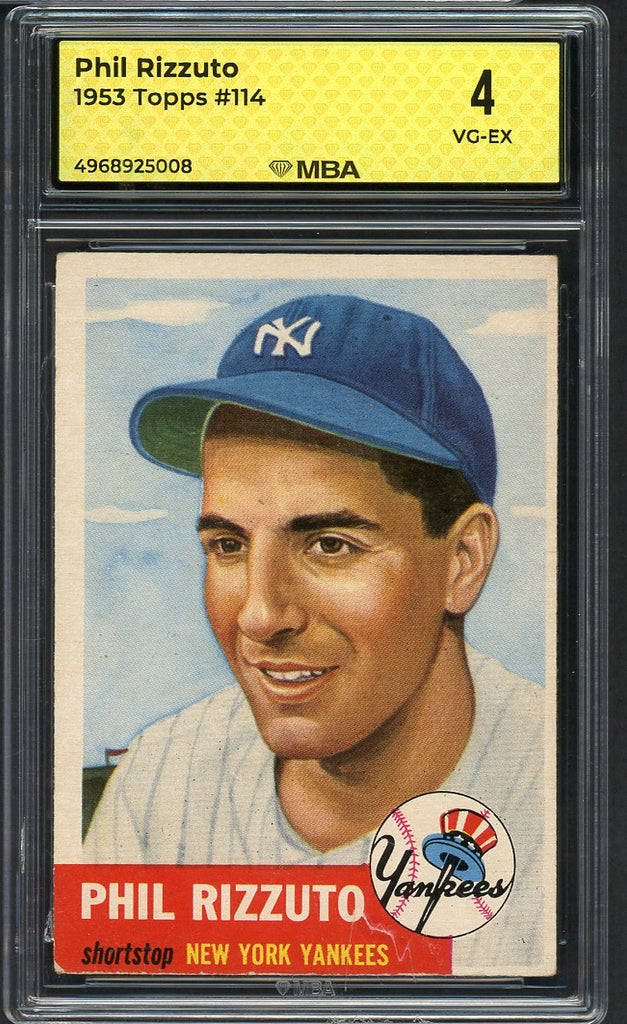 1953 Topps Baseball #114 Phil Rizzuto Yankees MBA 4 VG-EX 546870