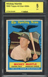 1959 Topps Baseball #564 Mickey Mantle A.S. Yankees MBA 5 EX 546873
