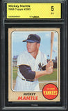 1968 Topps Baseball #280 Mickey Mantle Yankees MBA 5 EX 546875