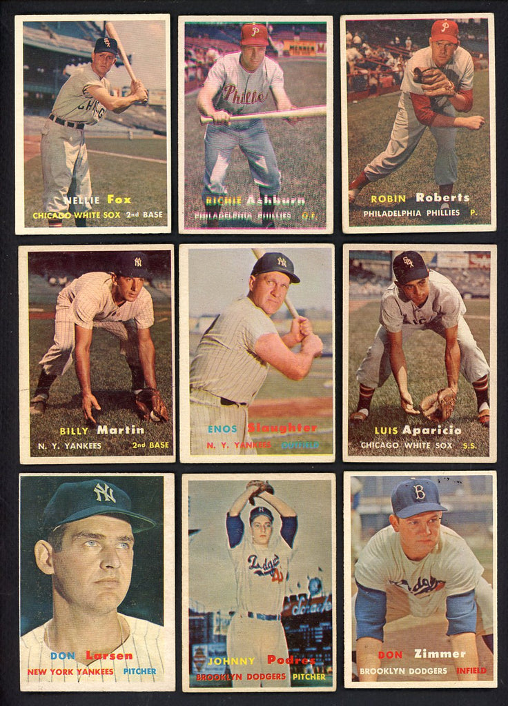 1957 Topps Set Lot 167 Diff VG-EX Aparicio Roberts Fox 546891
