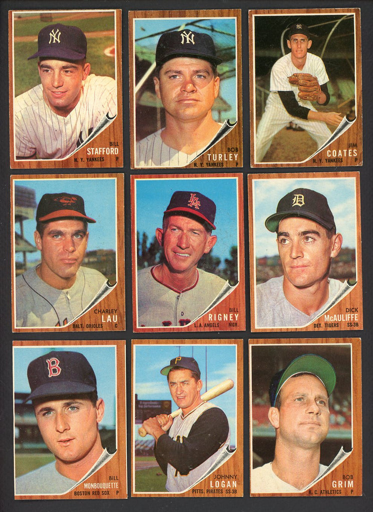 1962 Topps High Number Set Lot 60 Diff EX/EX+ Turley Coates 546892