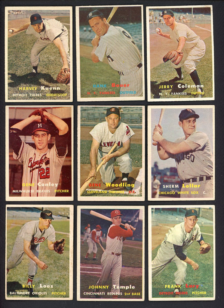 1957 Topps Set Lot 74 Diff VG-EX/EX Bauer Kuenn Coleman 546893