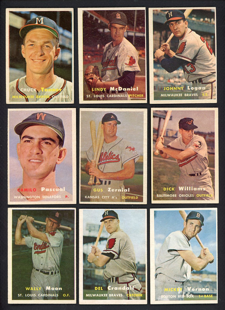 1957 Topps Set Lot 75 Diff EX+/EX-MT Tanner Moon Vernon 546894