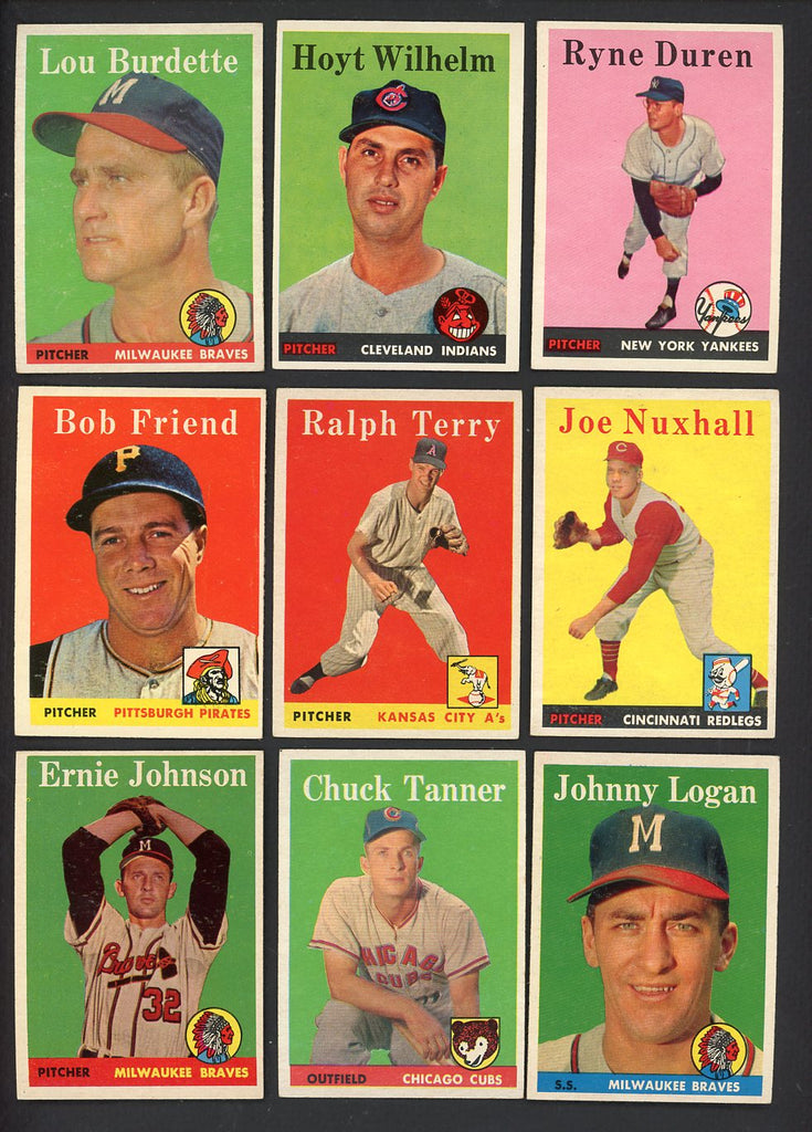 1958 Topps Set Lot 109 Diff EX-MT Wilhelm Duren Friend 546900