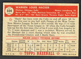 1952 Topps Baseball #324 Warren Hacker Cubs EX+/EX-MT 546923