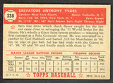 1952 Topps Baseball #338 Sal Yvars Giants EX+/EX-MT 546928