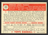 1952 Topps Baseball #385 Herman Franks Giants EX+/EX-MT 546938