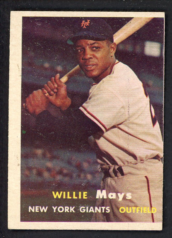 1957 Topps Baseball #010 Willie Mays Giants VG-EX 546944