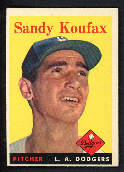 1958 Topps Baseball #187 Sandy Koufax Dodgers EX+/EX-MT 546950