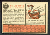1962 Topps Baseball #300 Willie Mays Giants VG-EX 546959