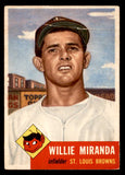 1953 Topps Baseball #278 Willie Miranda Browns Good 546967