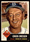 1953 Topps Baseball #050 Chuck Dressen Dodgers Good 546974