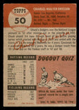 1953 Topps Baseball #050 Chuck Dressen Dodgers Good 546974