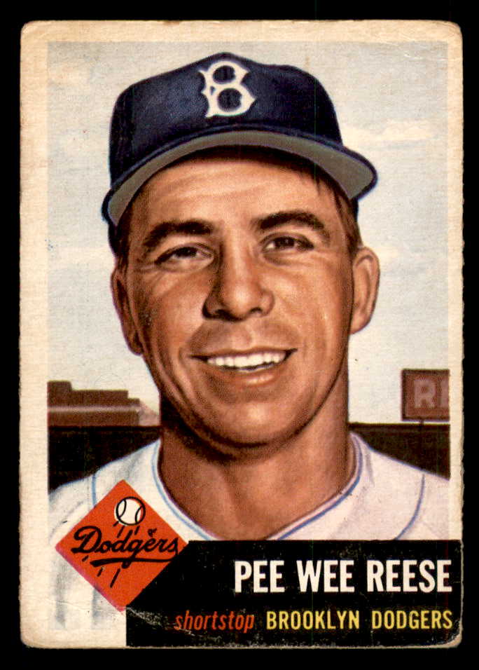 1953 Topps Baseball #076 Pee Wee Reese Dodgers Good 546975