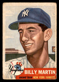 1953 Topps Baseball #086 Billy Martin Yankees Good 546996