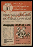 1953 Topps Baseball #081 Joe Black Dodgers EX 547005