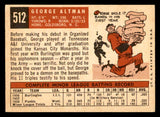 1959 Topps Baseball #512 George Altman Cubs EX 547016